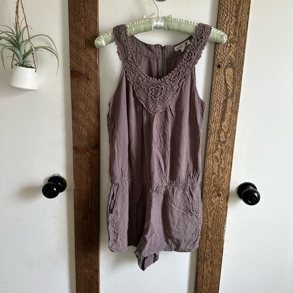 Anthropologie Mine Women’s Medium Rustic Bohemian Romper with Pockets - Picture 2 of 14
